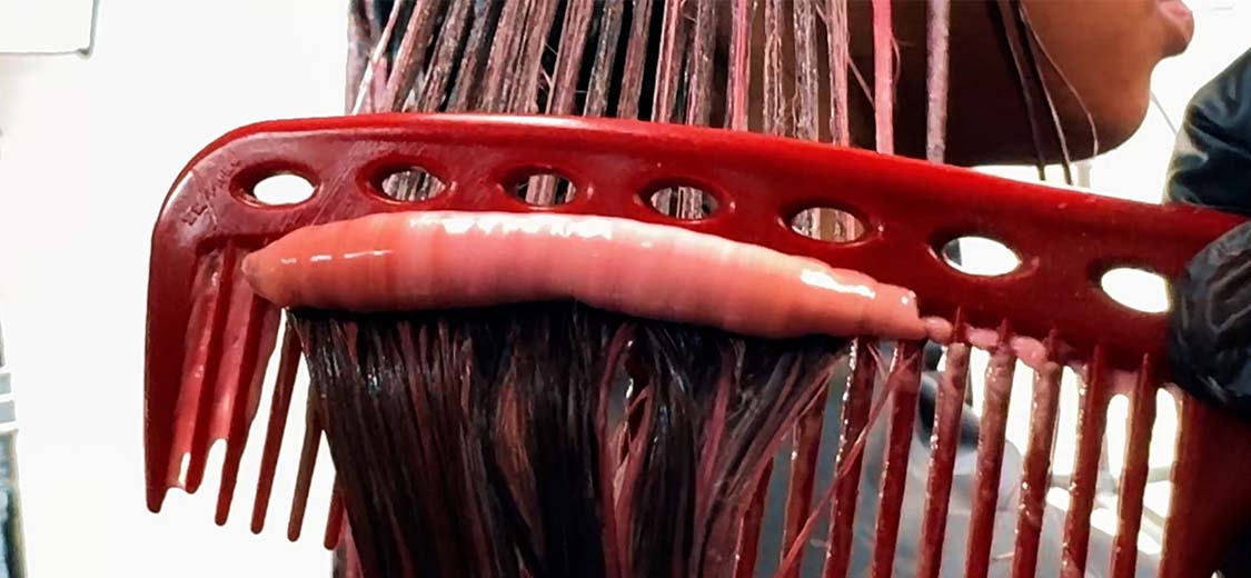 Coral Glass Hair - Applying Top Glaze